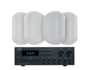 Weconic Outdoor Speaker Package with 160W Bluetooth Amplifier White 182C+2xWTP660WHT