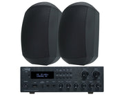 Weconic Outdoor Speaker Package with 160W Bluetooth Amplifier Black 182C+WTP660BLK