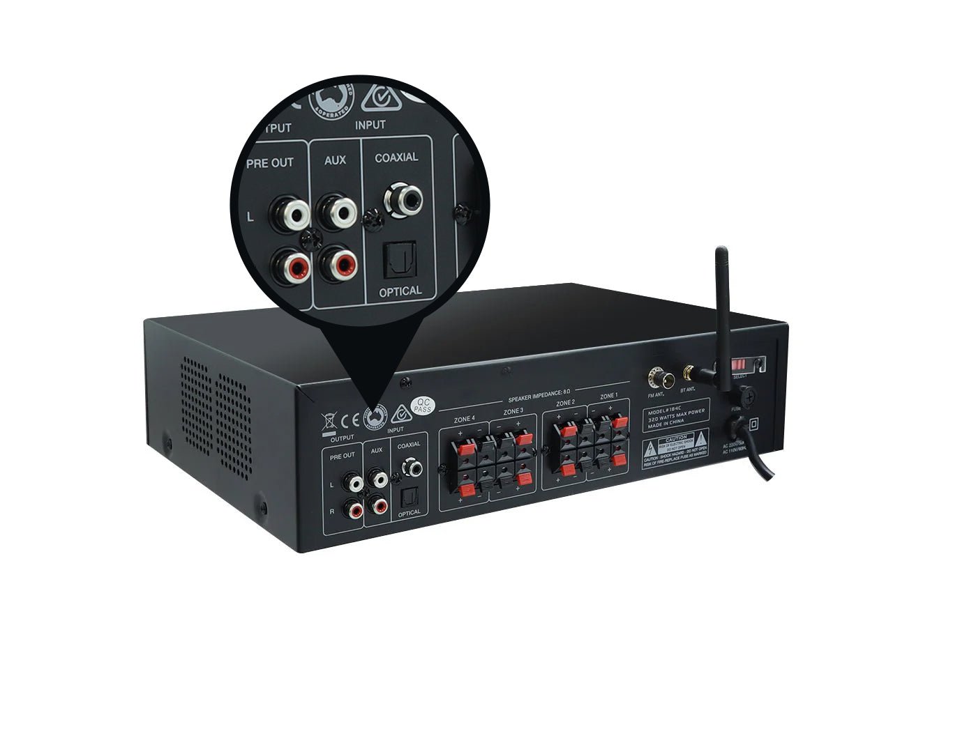 Weconic 4-Zone Multi Room Bluetooth Amplifier 320W 184C