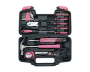39 Piece DIY Tool Kit Hammer Screwdriver Pliers Girls Pink