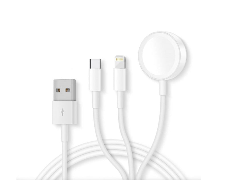 3 in 1 Wireless Charger Lightning Type-C USB for Smart Phone Watch W40