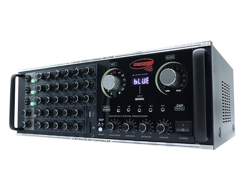 600W Professional X-BASS Bluetooth Amplifier MP3 Mic Input Karaoke W800