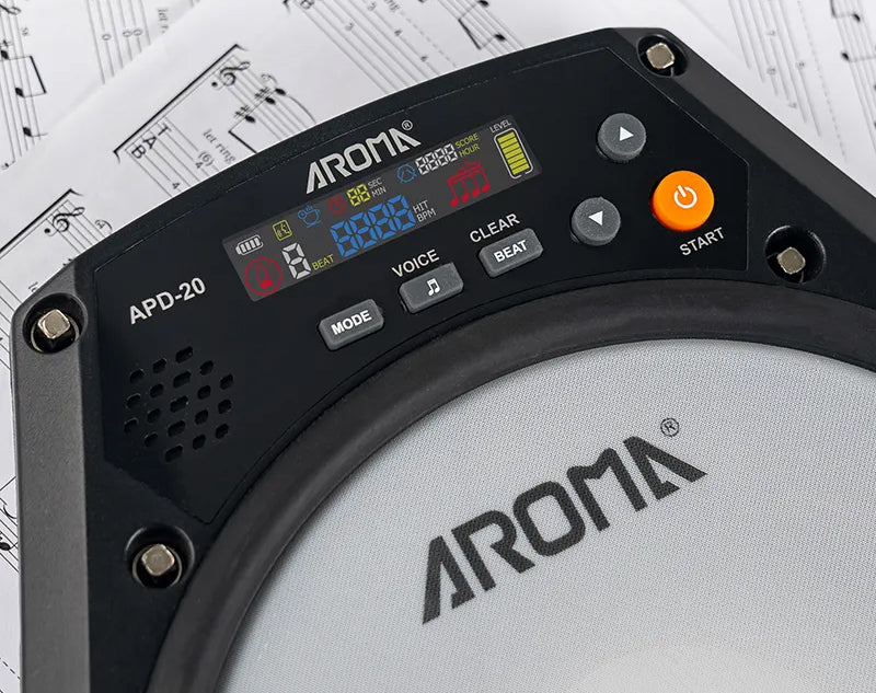 Aroma Digital 8" Drum Practice Pad Mesh Head Metronome Speed Trainer APD20