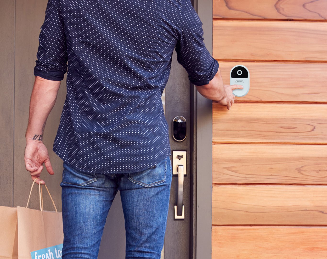 Andowl 4K Wireless Video Doorbell Rainproof Q-ML051