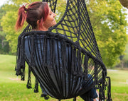 Equip Avocado Macrame Hanging Chair Black