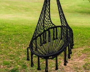 Equip Avocado Macrame Hanging Chair Black