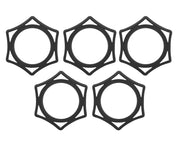 Microphone Anti-Slip Ring Roll Protector Rubber Pack of 5 MH Black