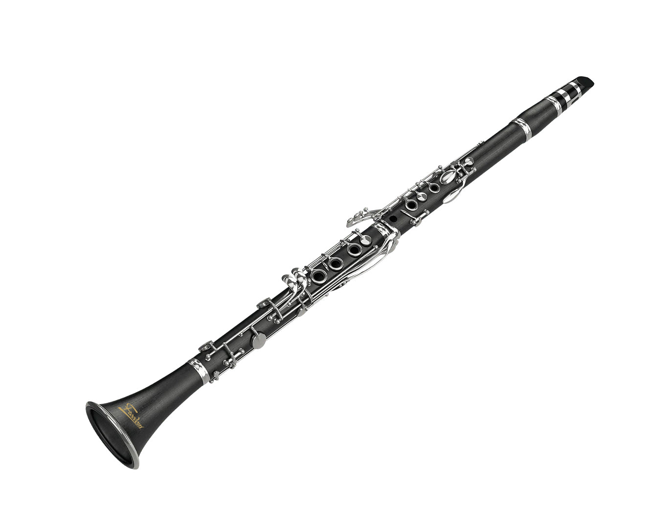 Student Clarinet Black Wood Finish Bb 17 Key with Soft Case MK-104