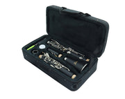 Student Clarinet Black Wood Finish Bb 17 Key with Soft Case MK-104