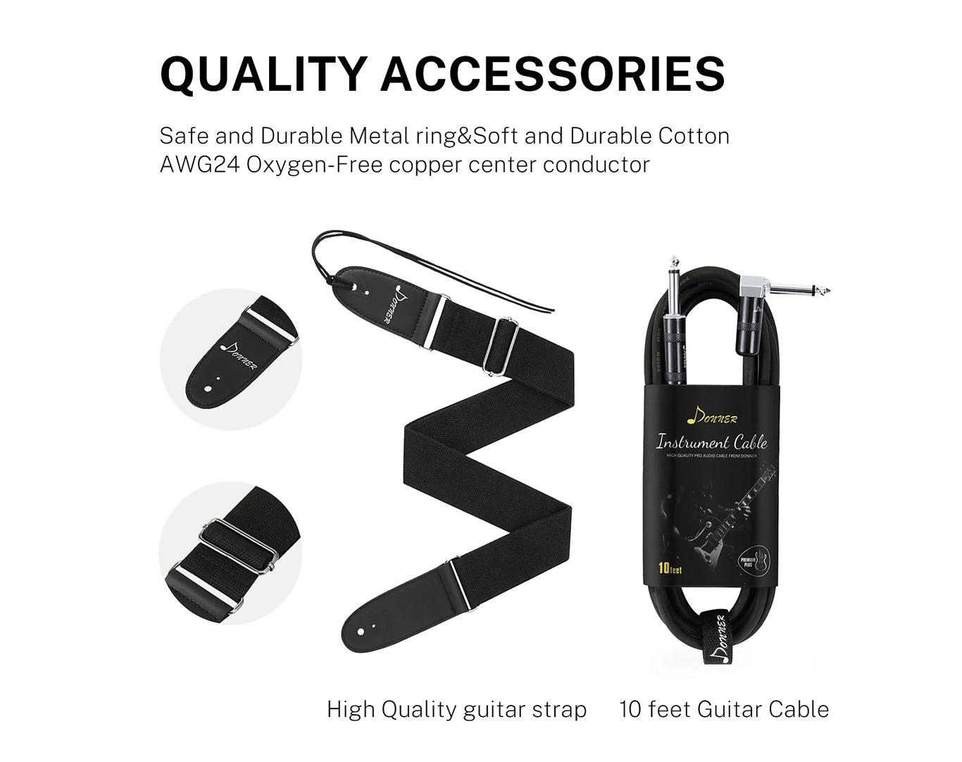 Donner 39" Solid Body Tele Style Left Handed Electric Guitar with Accessories Sunburst DTC-100SL