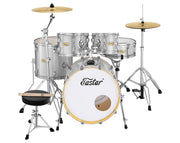 Eastar 5 Piece Birch Acoustic Drum Kit EDS-580 Silver Sparkle