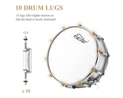 Eastar 5 Piece Birch Acoustic Drum Kit EDS-580 Silver Sparkle