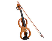 Freedom Student Electric Violin with Case Black White Natural EV31 Brown