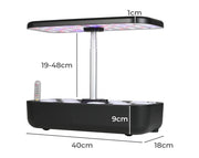 Hydroponic Growing System 12 Pots Indoor Garden with LED Grow Light