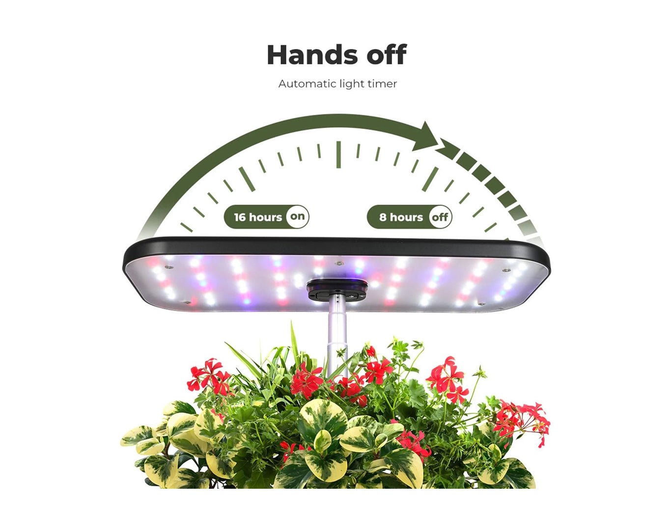 Hydroponic Growing System 12 Pots Indoor Garden with LED Grow Light