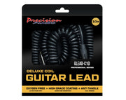 Precision Audio 10m Guitar Coil Cable 1/4" Jack Premium Lead GLEADC10