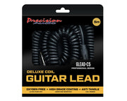 Precision Audio 5m Guitar Coil Cable 1/4" Jack Premium Lead GLEADC5