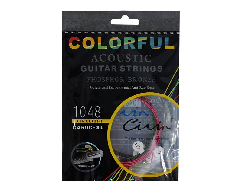 Freedom 10 Pack Coloured Acoustic Guitar Strings CA-60-L-10Pk