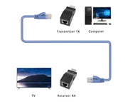 CAT5/6 to HDMI Adaptor 4K High Definition 30m Extender KOS12092