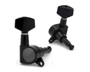 Tuning Pegs Machine Heads for Electric Guitars 6-in-Line Black 6pc K805B