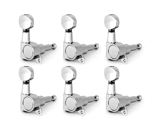 Tuning Pegs Machine Heads for Electric Guitars 6-in-Line Chrome 6pc K805