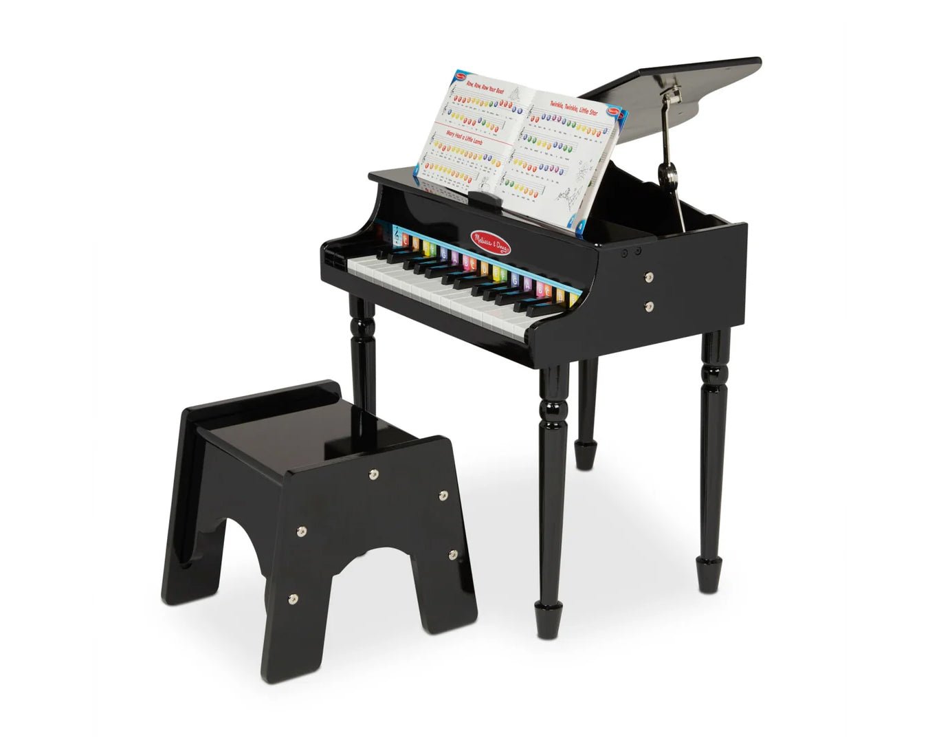 Melissa & Doug Kids Grand Piano with Stool Learn To Play
