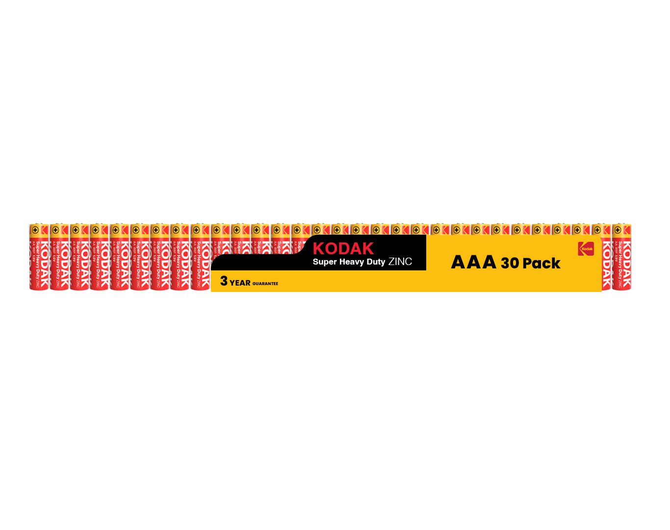 AAA Kodak 30 Pack Zinc Super Heavy Duty