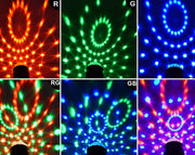 RGB LED Mini Disco Party Light Glow Ball Mounting Bracket YSH-029-NR