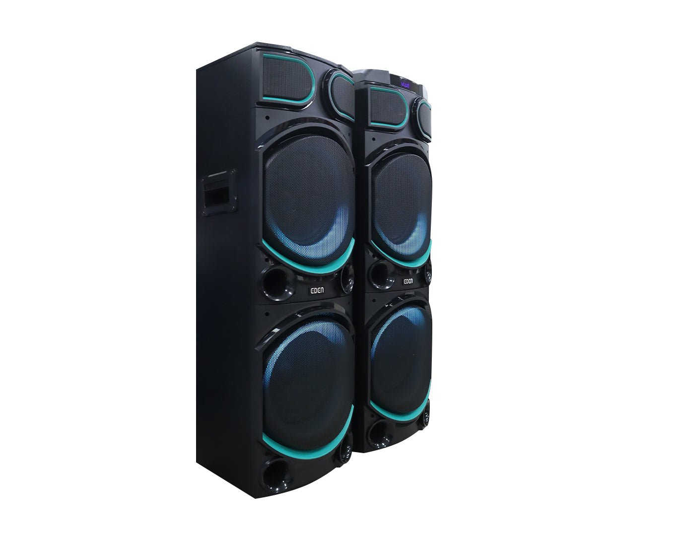 EDEN Twin Bluetooth Karaoke Speaker Towers Dual Wireless Microphones ED1001