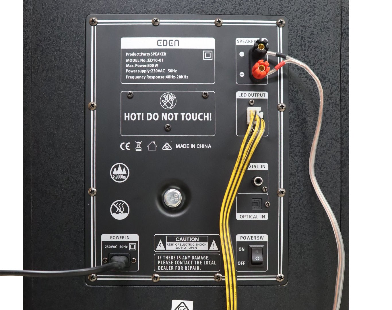 EDEN Twin Bluetooth Karaoke Speaker Towers Dual Wireless Microphones ED1001