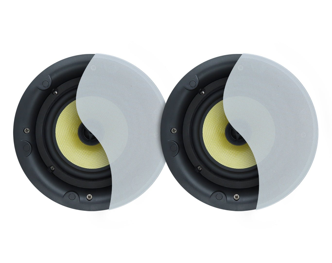 Weconic 6" Rimless Ceiling Speakers 160W Commercial Grade Easy Install Pair LGC63