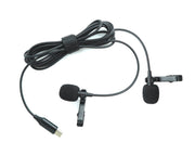 Dual Lapel Microphone Type-C Clip On Interview Podcast Lavalier TM-MB20D