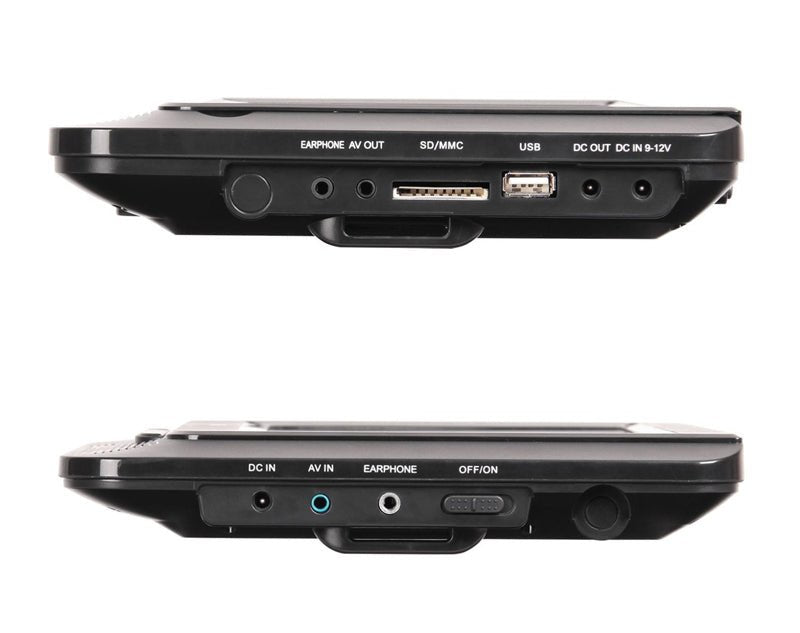 REFURBISHED Laser 9" Dual In-Car Portable DVD Player CD Travel Hi-Res Charger DVD-9