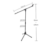 Adjustable Boom Microphone Stand with Mic Clip M-300