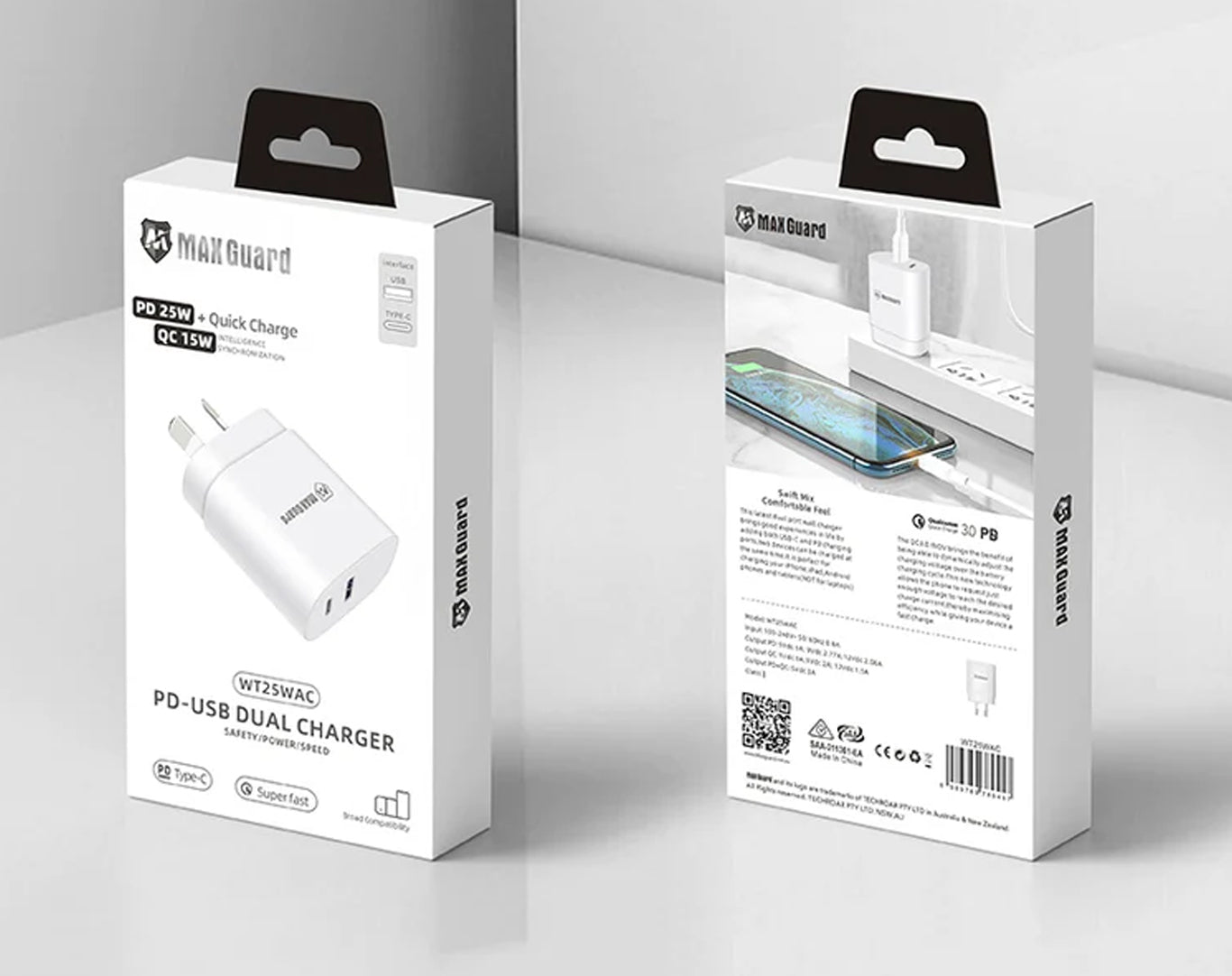 Maxguard 25W PD Fast Charger Wall Adaptor Type C WT25WAC