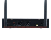 Twin Channel UHF Wireless Microphone System Handheld Bodypack MIC23