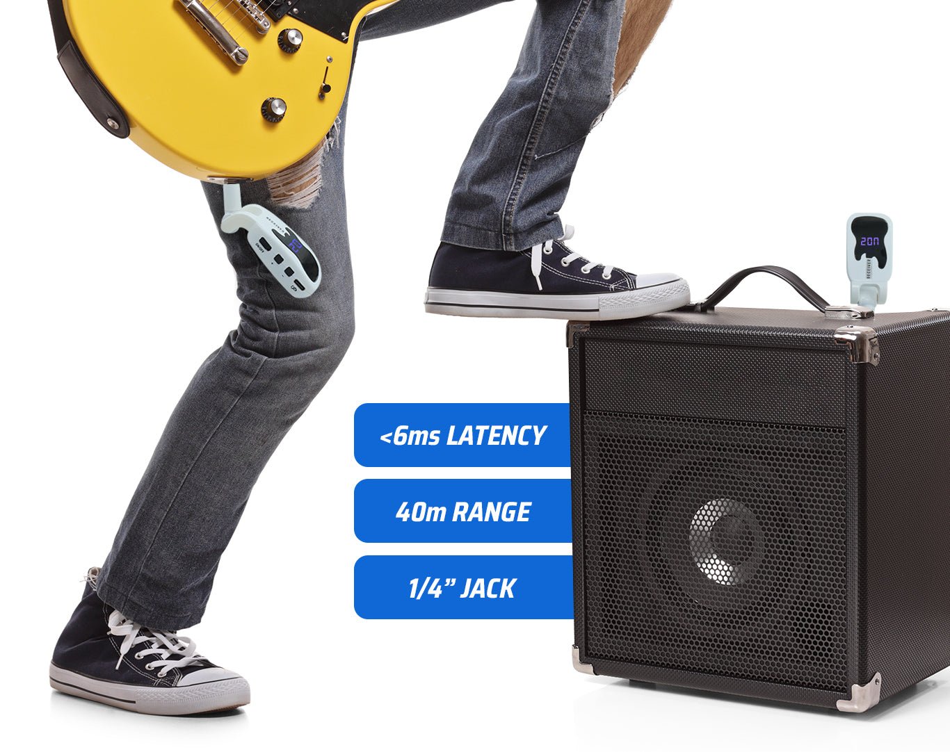 Weconic Wireless Guitar System Rechargeable Multi-Frequency MIC30