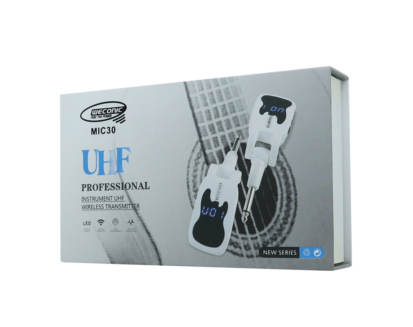 Weconic Wireless Guitar System Rechargeable Multi-Frequency MIC30