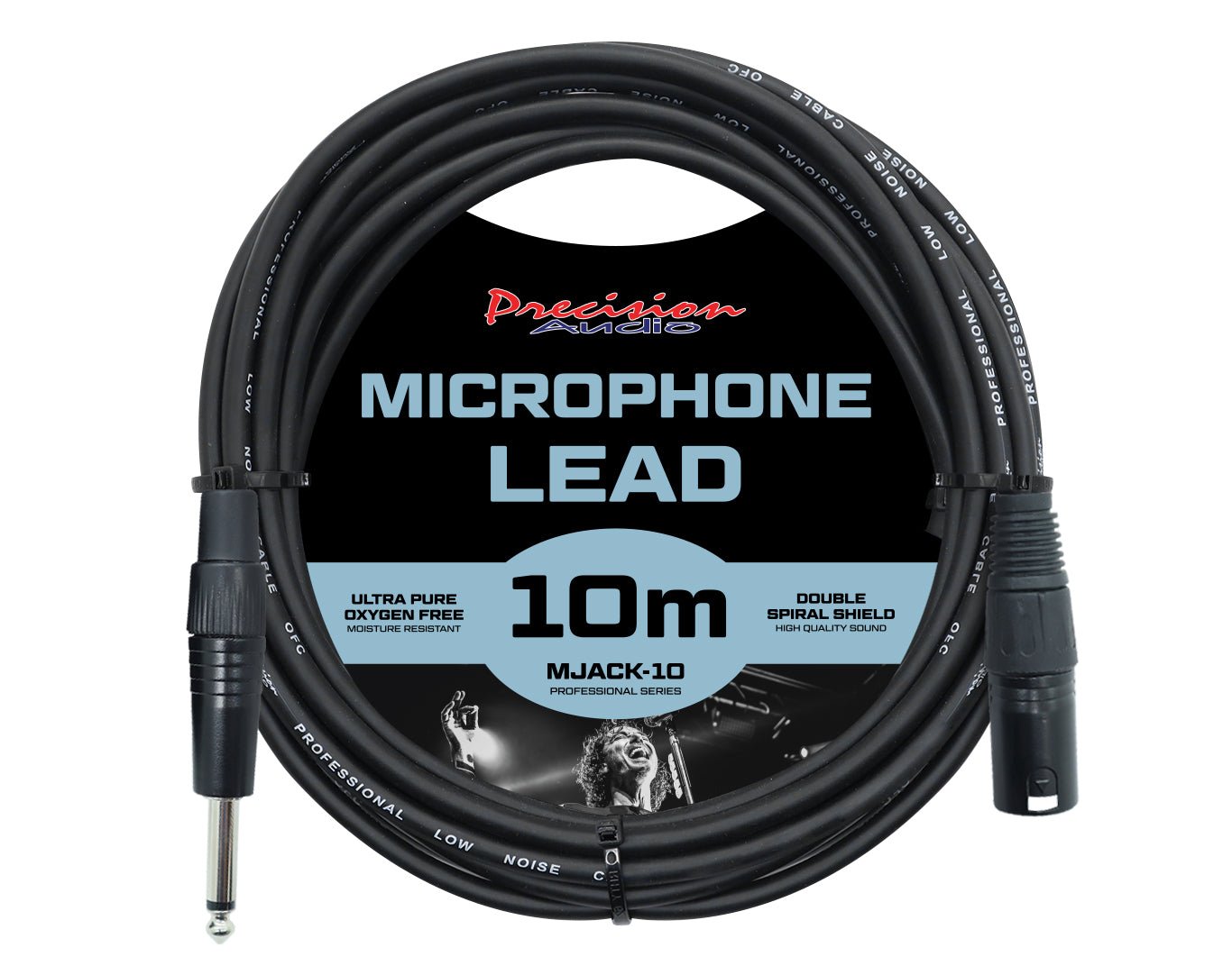 Precision Audio 1/4" to XLR Male Microphone Lead 10m XLRJACK10