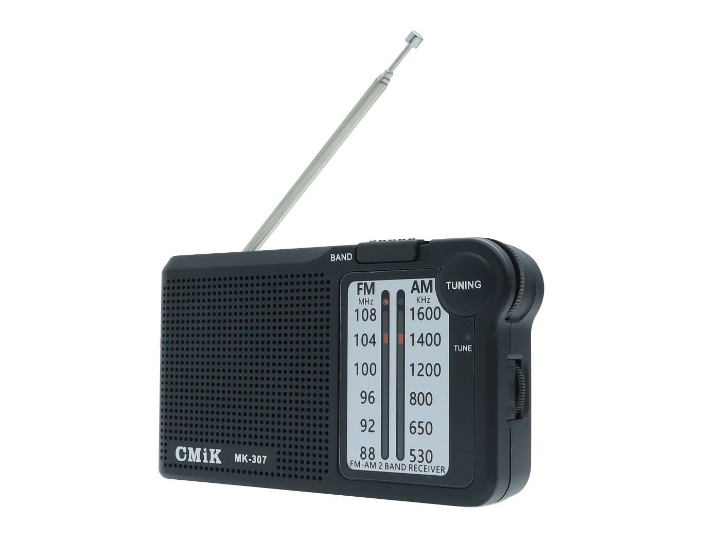 Portable Pocket AM FM Radio Speaker Black MK-307-BLK