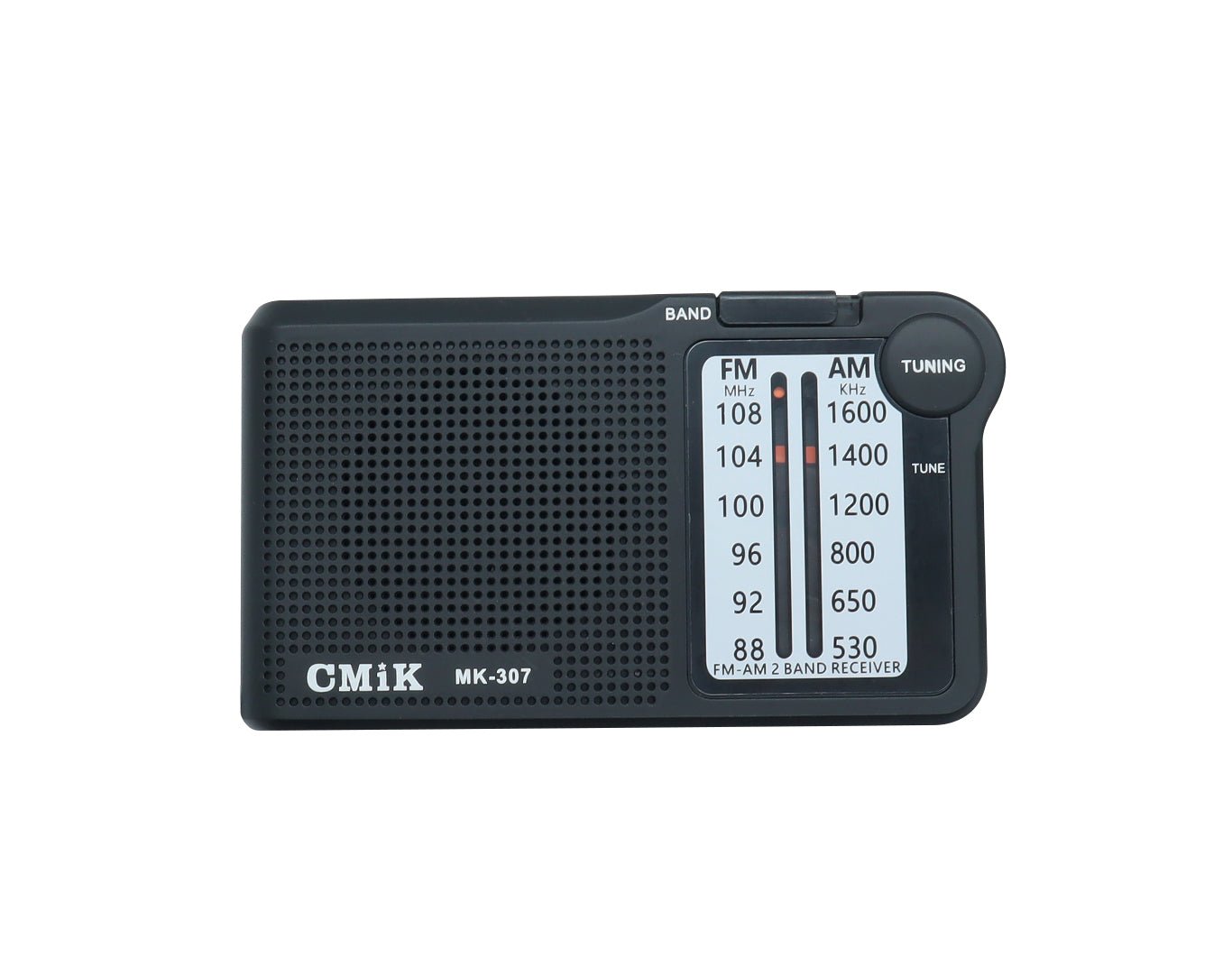 Portable Pocket AM FM Radio Speaker Black MK-307-BLK