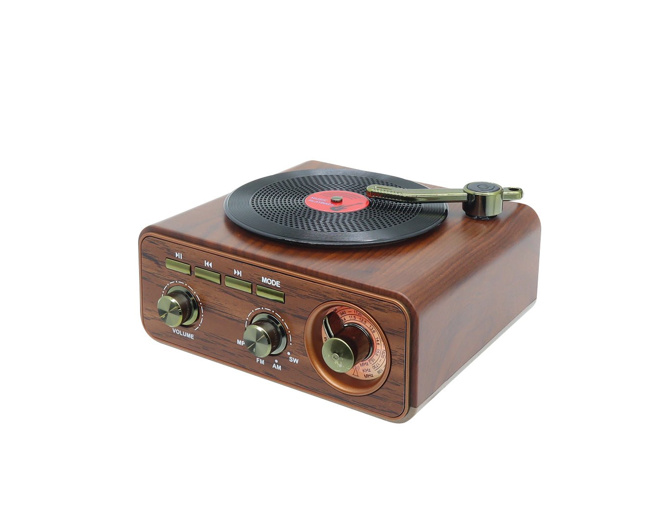 CMIK Portable Radio Retro Bluetooth Speaker AM FM SW Wood MK-626BT-WD