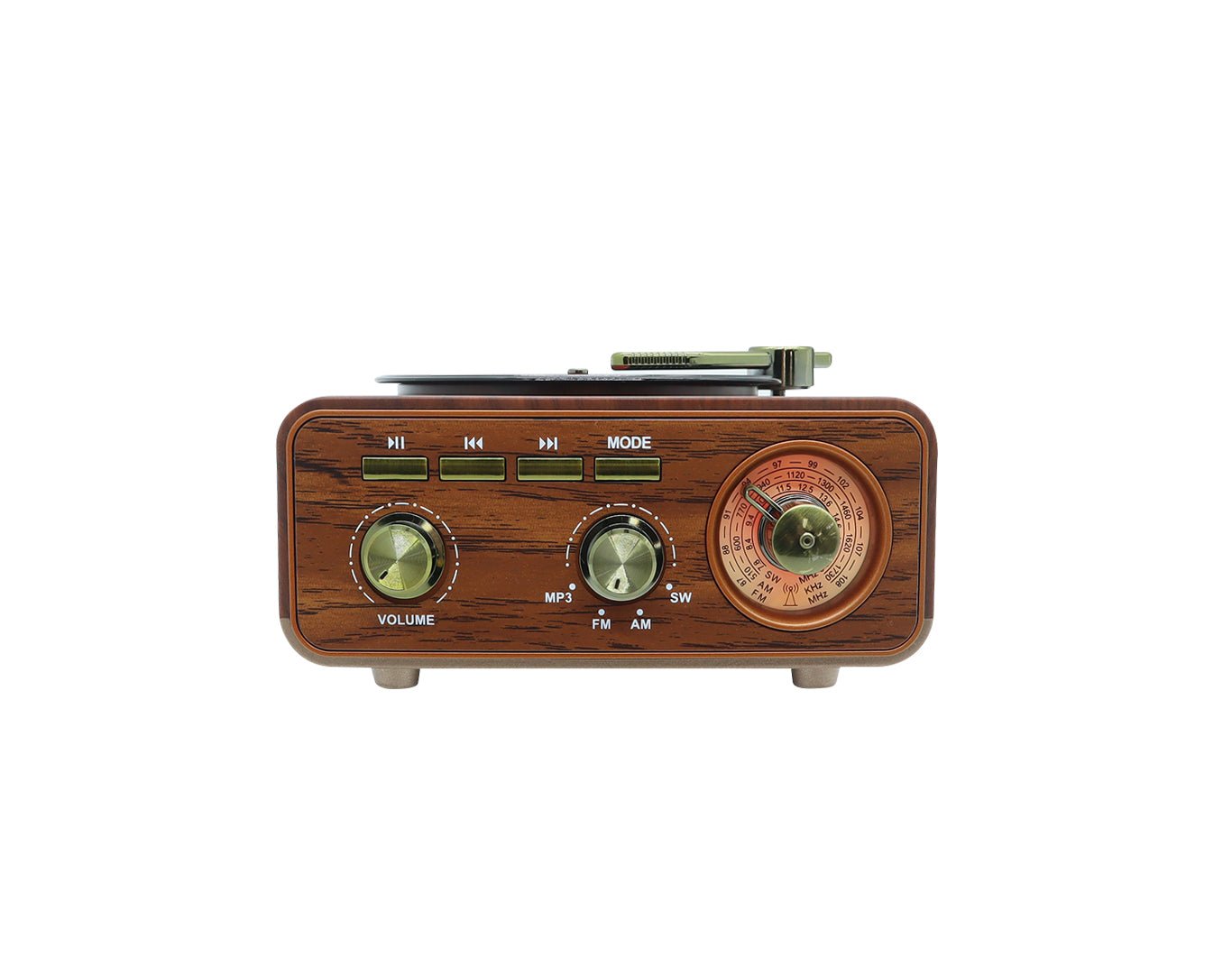 CMIK Portable Radio Retro Bluetooth Speaker AM FM SW Wood MK-626BT-WD