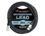 Precision Audio XLR To XLR Studio Stage Microphone Lead 2m MLEAD2