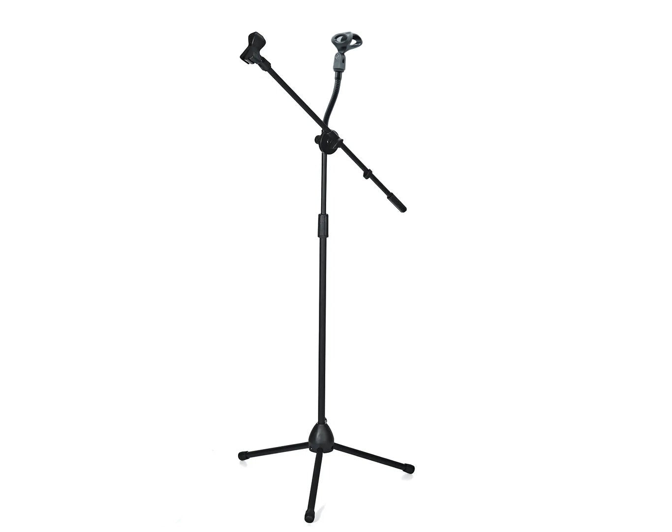 Dual Microphone Stand Flexible Gooseneck Adjustable Height Boom Arm MS-108