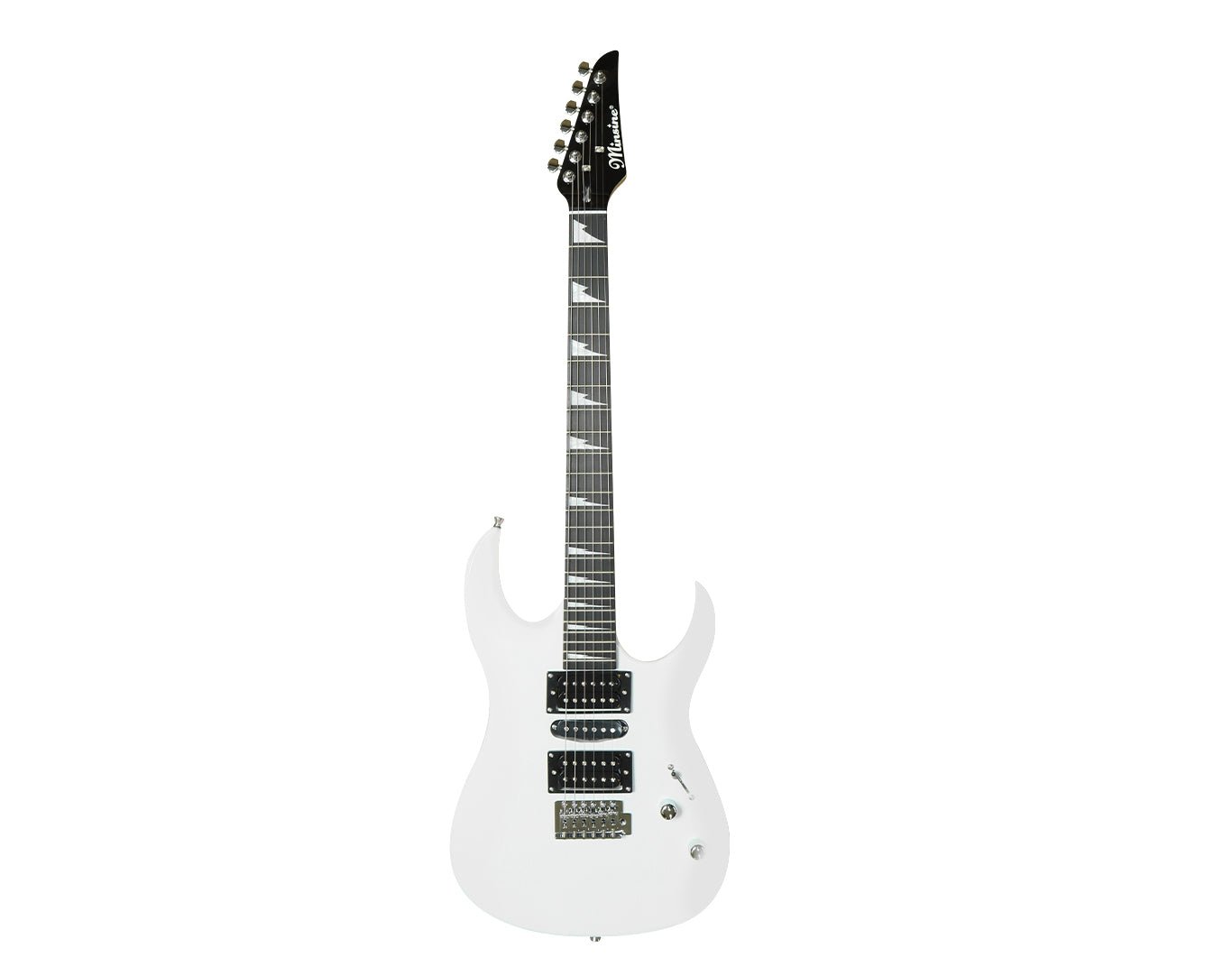 Minsine 6 String Electric Guitar White 3m Cable Tremolo Arm MS-170-WHT