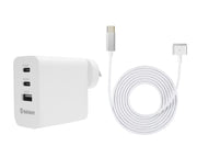 Maxguard 65W Three Port Fast Charger + Magsafe 2 Cable Laptop Charger