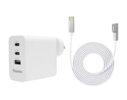 Maxguard 65W Three Port Fast Charger + Magsafe 1 Cable