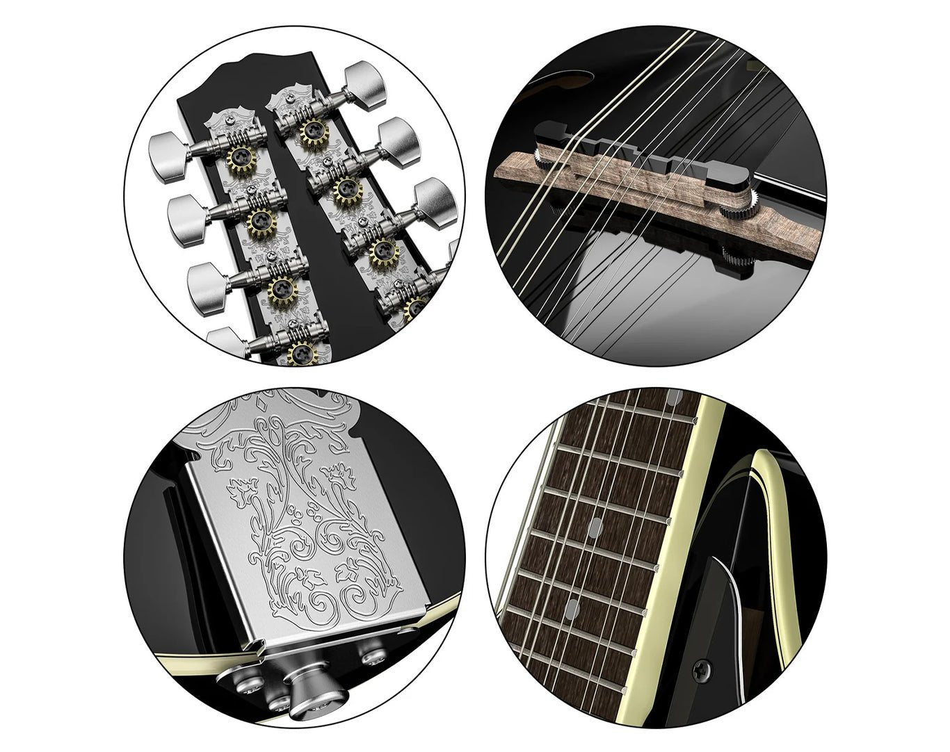 Donner A-Style Mandolin and Accessories Pack DML-100B