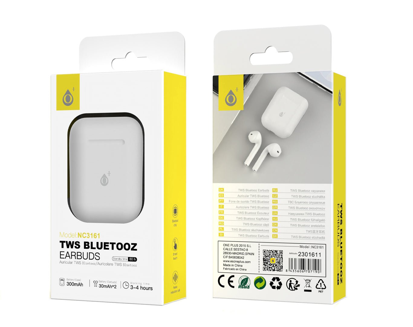 Moveteck Wireless Bluetooth Earbuds with Charging Case NC3161